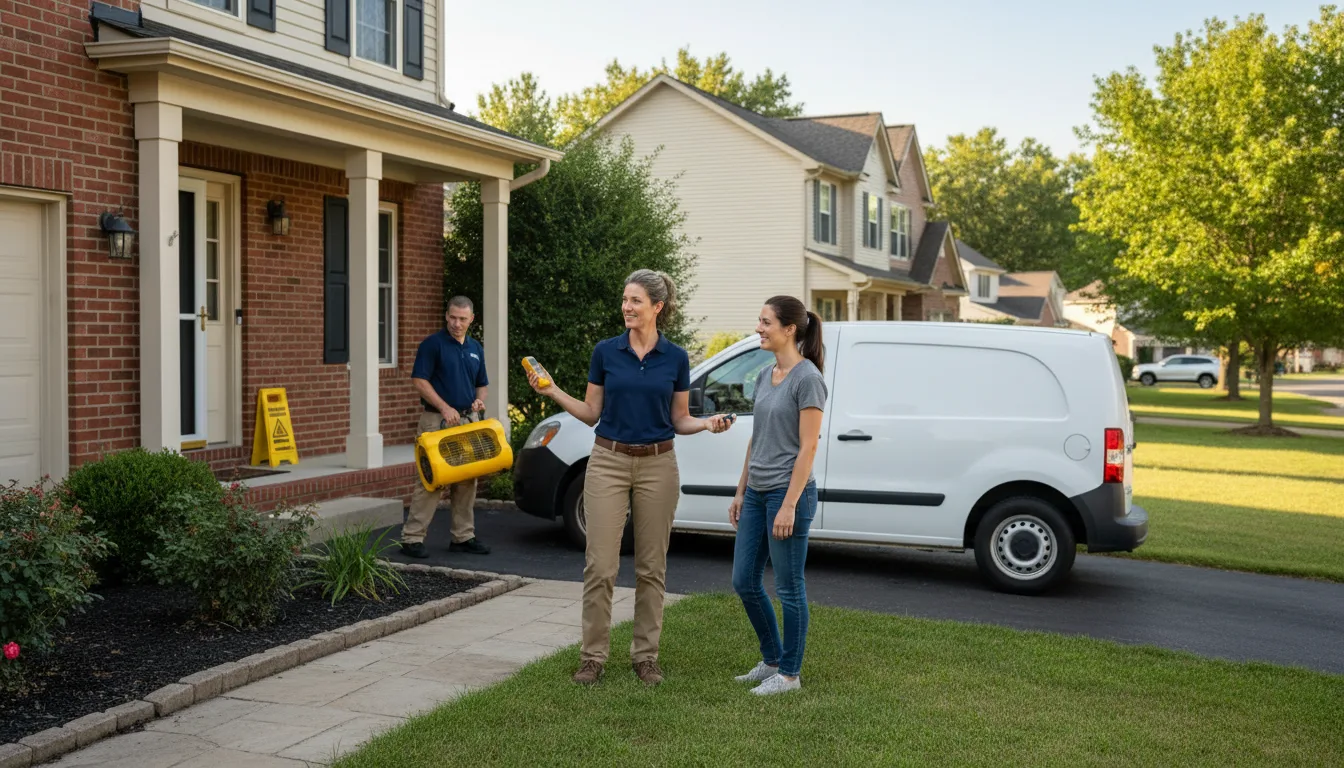 Residential water damage restoration in Clarence, LA